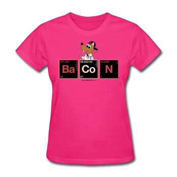 "Bacon Periodic Table" - Women's T-Shirt