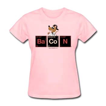 "Bacon Periodic Table" - Women's T-Shirt