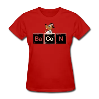 "Bacon Periodic Table" - Women's T-Shirt