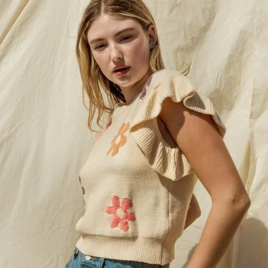 Right This Way Floral Knit Top