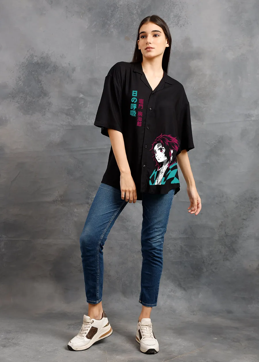 Tanjrio Womens Fluidic Oversized Shirt