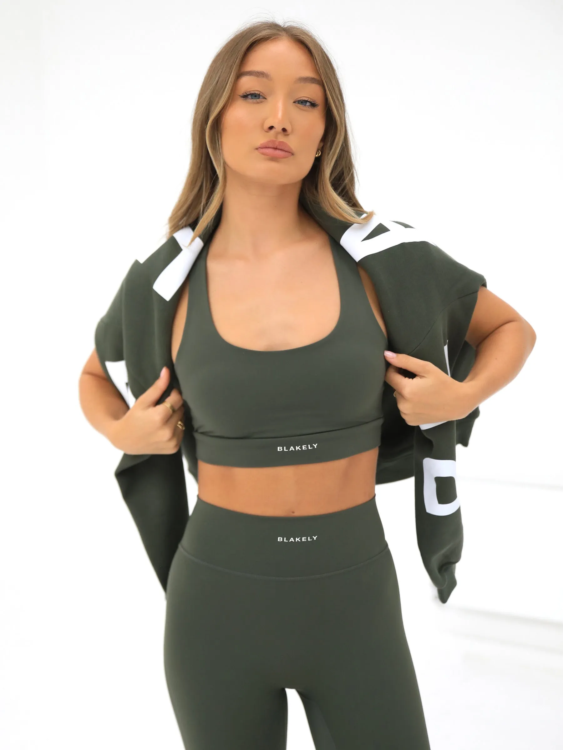 Ultimate Active Bra - Khaki Green