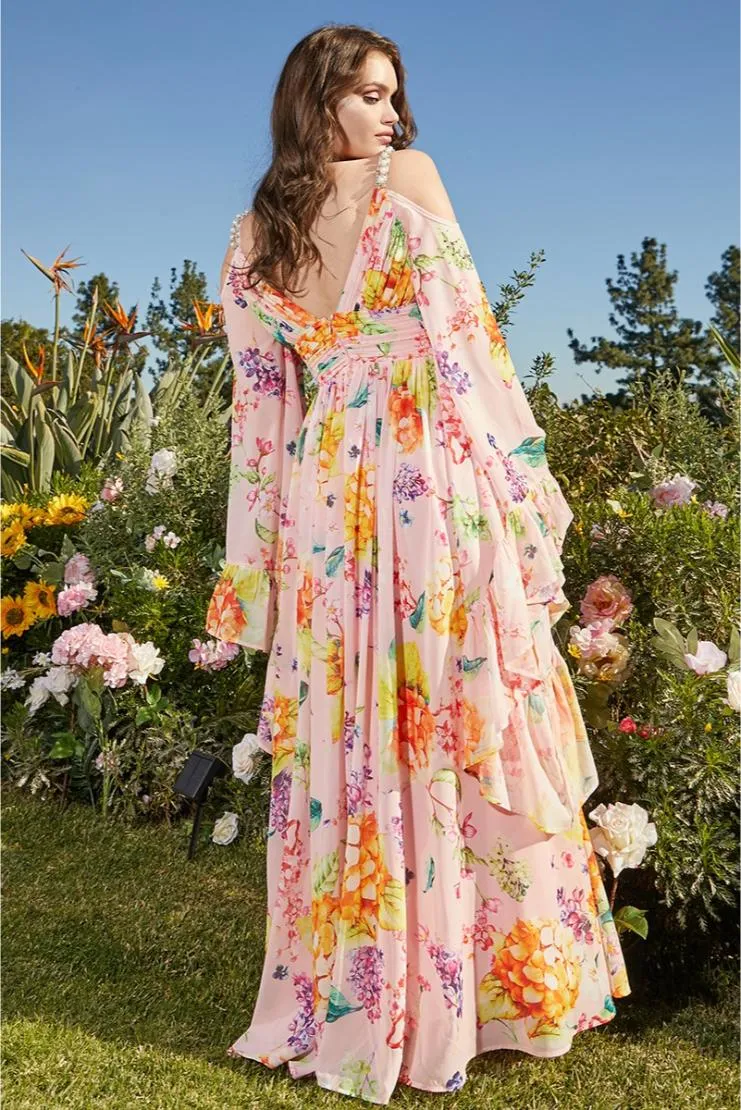 Venus Blooms Maxi Dress - Floral Print