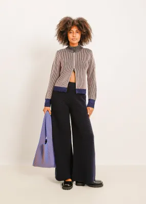 W24 | SERENA KNIT PANT / BLACK-NAVY