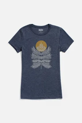 Women's Peace In Plants Tee / Navy