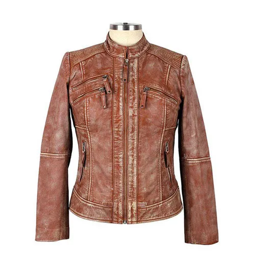 Womens Sandstone Leather Jacket